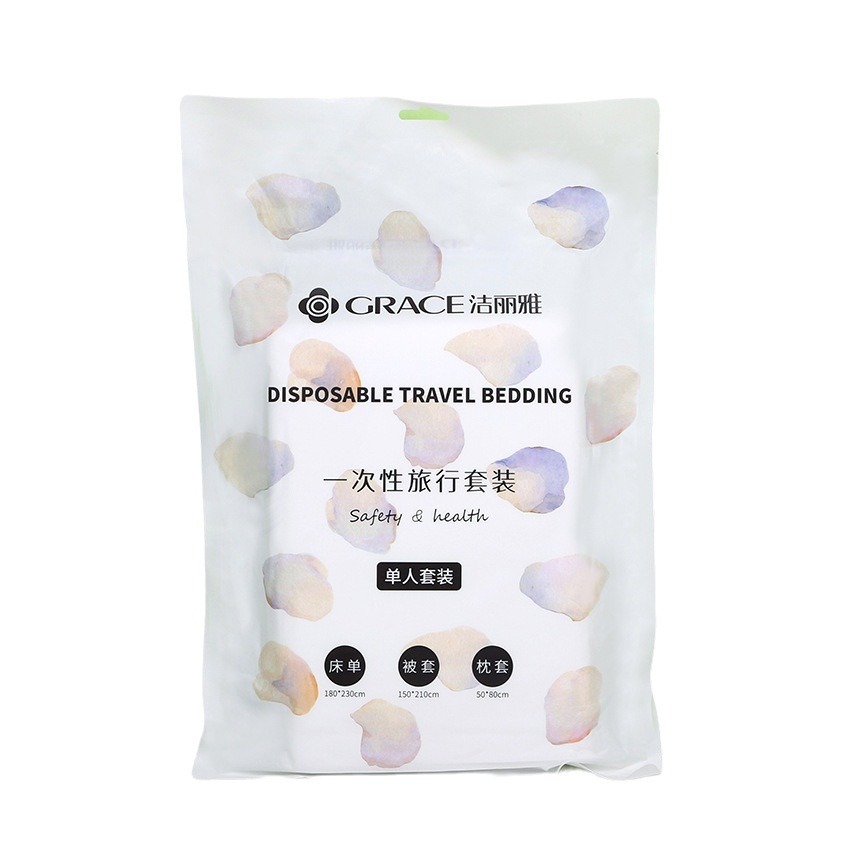 Jielia Disposable Single Double Travel suit Travelable Hotel Household Portable Bed Sheet Quilt Cover Pillowcase