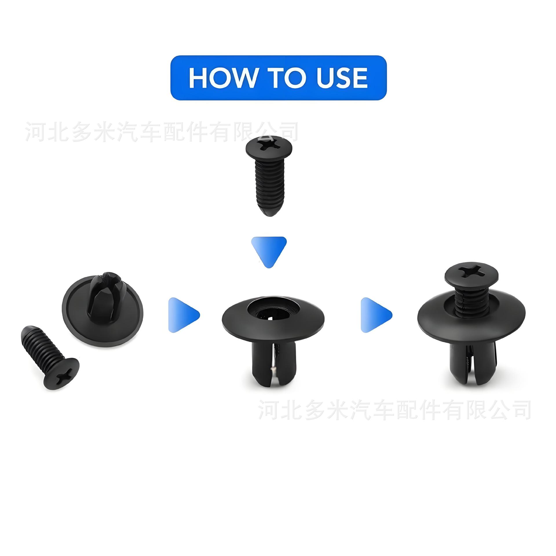 8mm Automotive Expansion Clips Fender Rivets Mudguard Bumper Push Pin Clips Letter Fasteners Body Clips