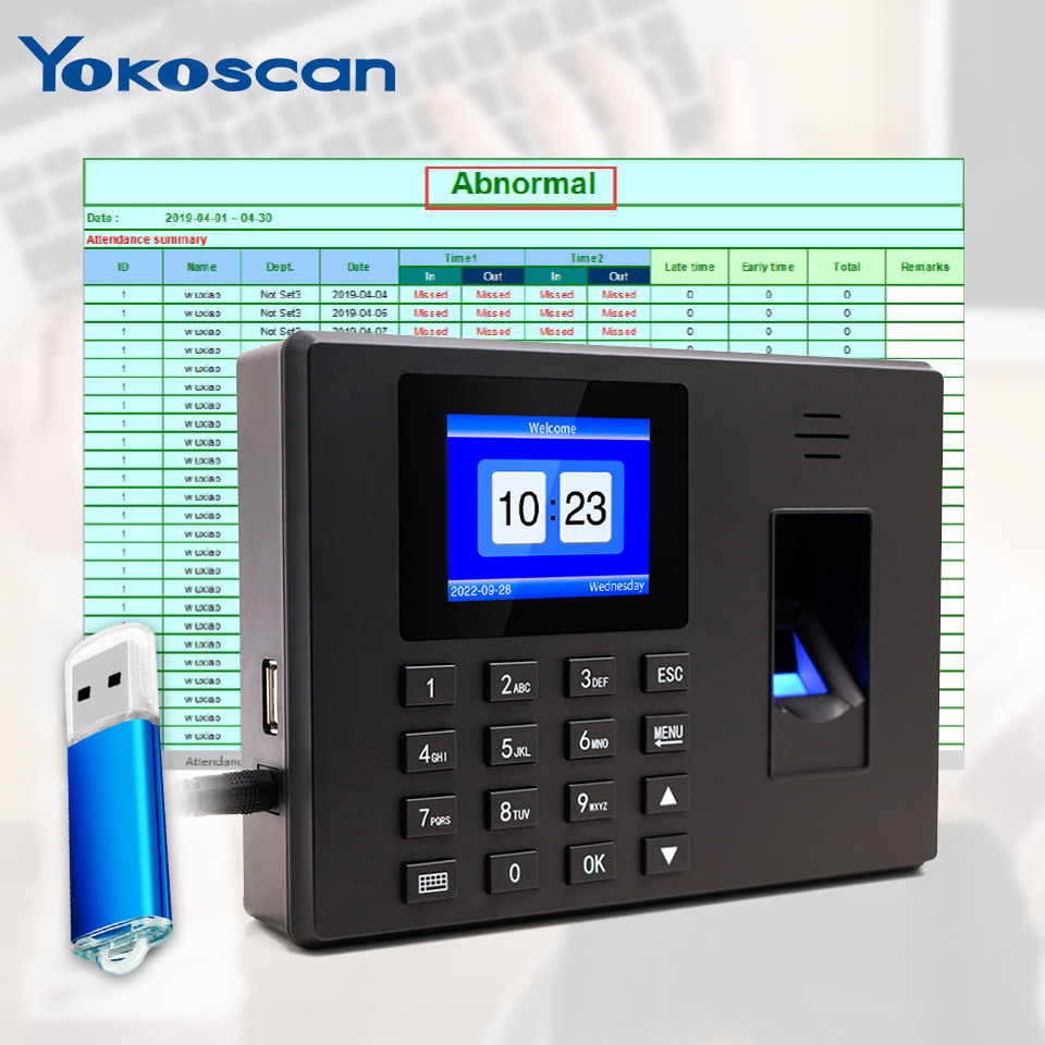Youku F06 Fingerprint Attendance Machine Spanish Portugal English Outlet Punch-In Machine Employee Sign-In Machine