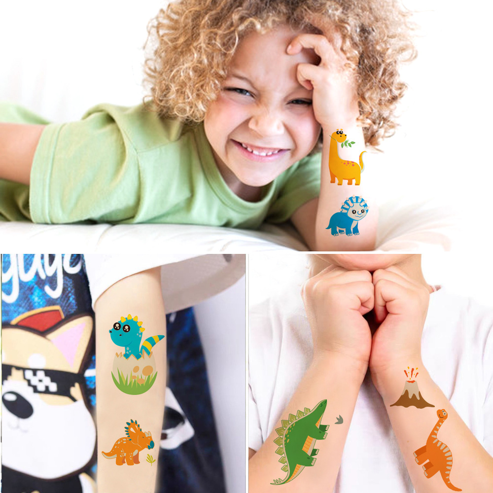 New cross-border children's cartoon tattoo stickers cute unicorn animal dinosaur waterproof party fun tattoo stickers