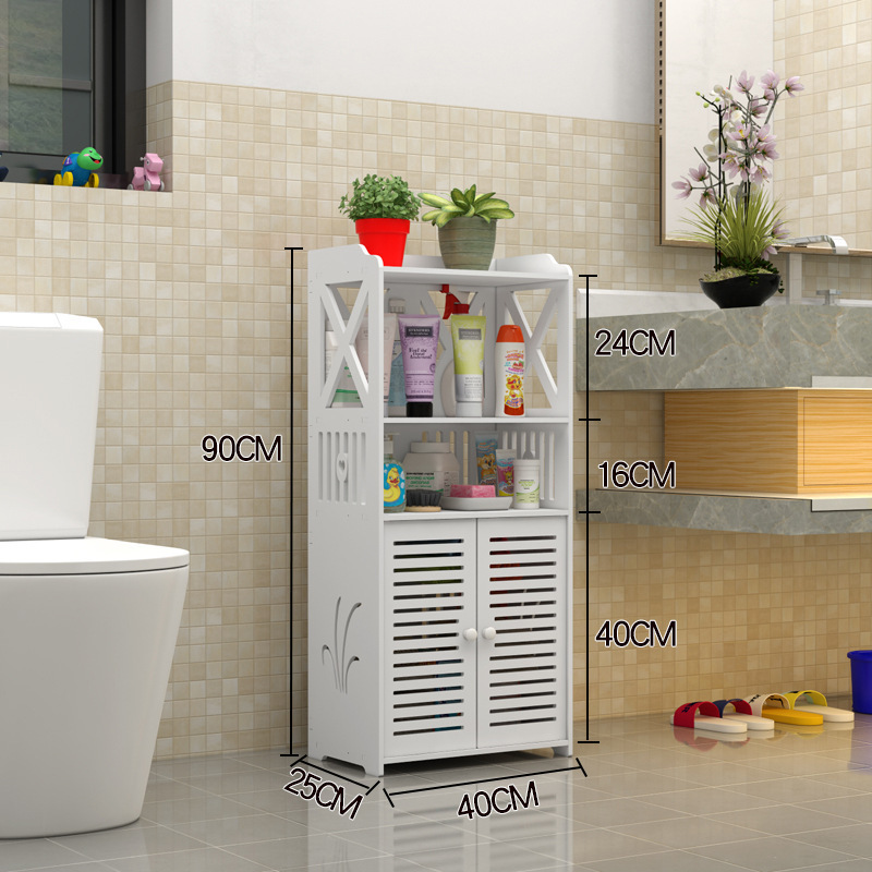 Floor-standing multi-layer bathroom washstand side locker toilet toilet side cabinet storage cabinet