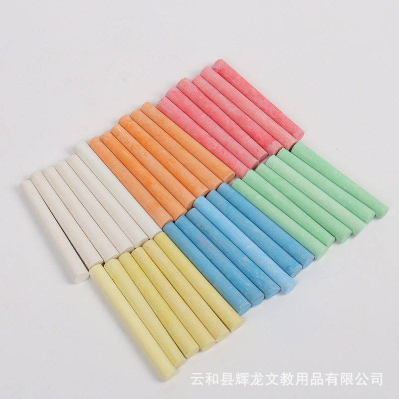 Factory wholesale chalk gypsum powder ordinary color chalk teaching chalk children writing chalk graffiti