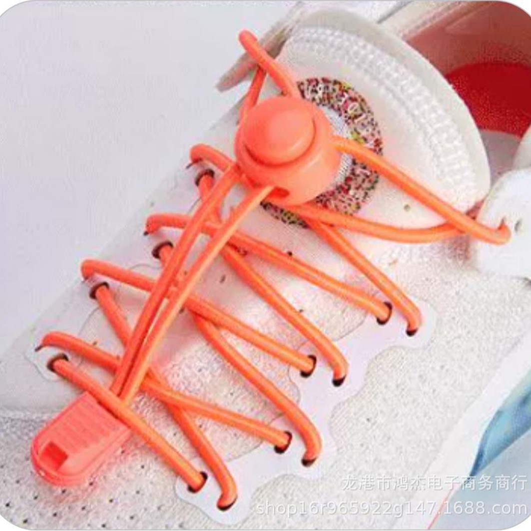 Solid color series lazy shoelaces elastic elastic rope shoelaces rubber rope sneaker free shoelaces manufacturers straight