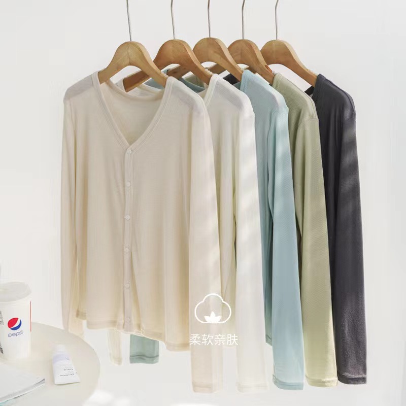 Аутентичный кардиган из лиоцелла для женщин, новые солнцезащитные топы на весну и лето 2025 года