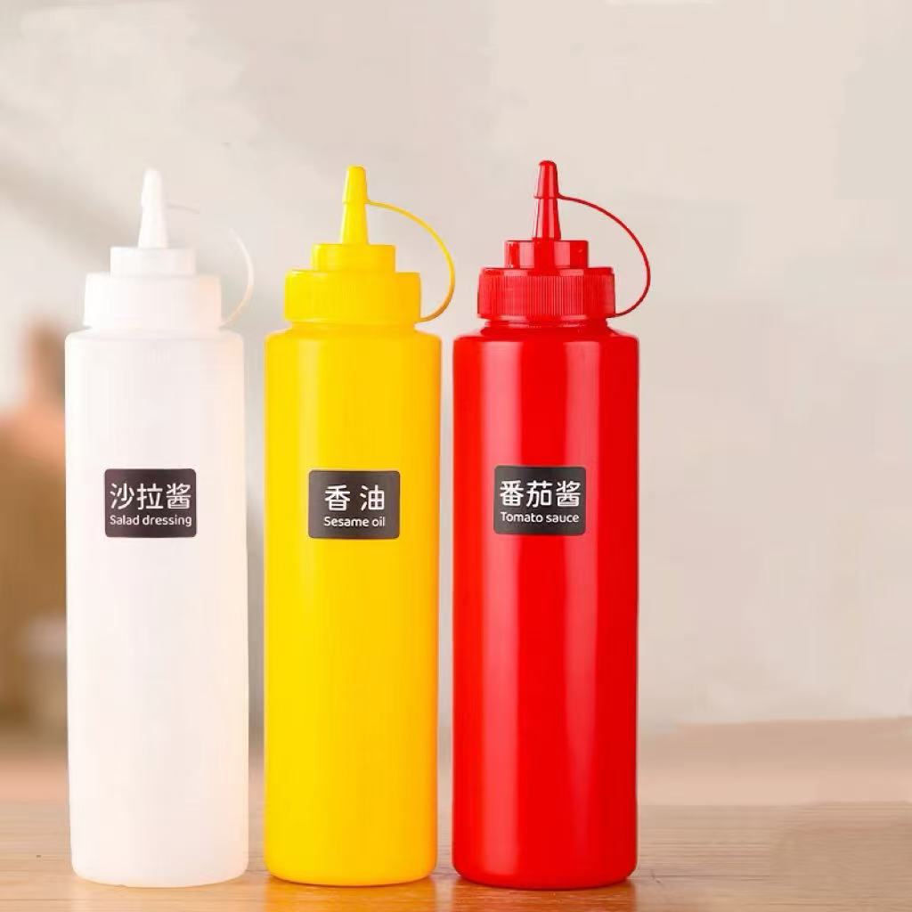 Factory in stock squeeze sauce bottle plastic squeeze bottle sauce bottle squeeze sauce pot chocolate squeeze bottle jam tomato salad bottle