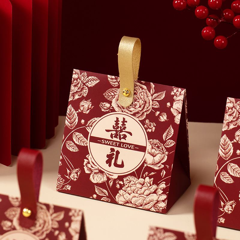 Wedding Candy Box 2024 New Wedding Candy Box Wedding Candy Advanced Accompanying Gift Candy Box Empty Box