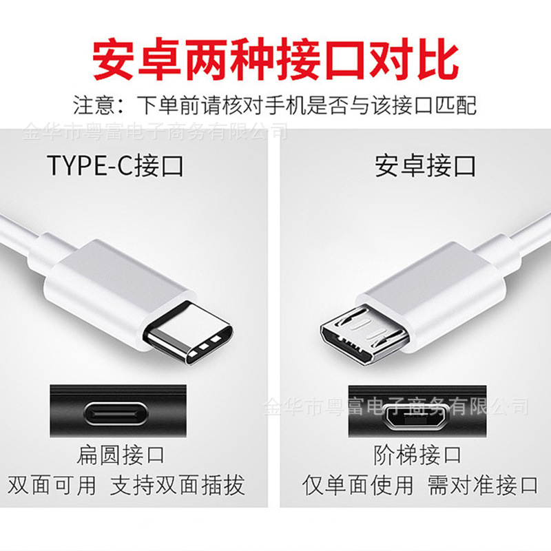 Factory wholesale mobile phone data line USB charging line for Android TYPEC pure copper charging line fast charging line