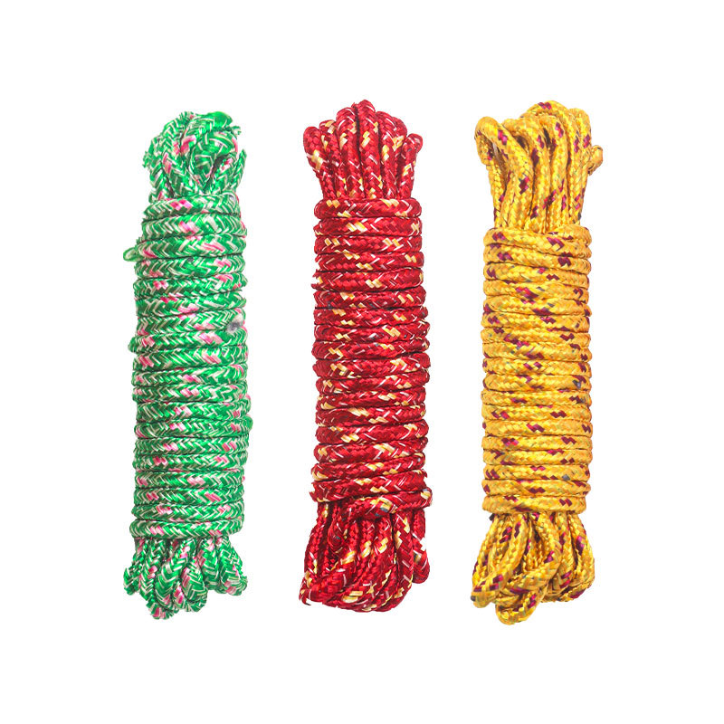 Clothesline Manufacturer Wholesale Rope Nylon Colorful Braided Rope Clothesline Outdoor Non-Slip 10m Windproof Rope for Drying Shoes