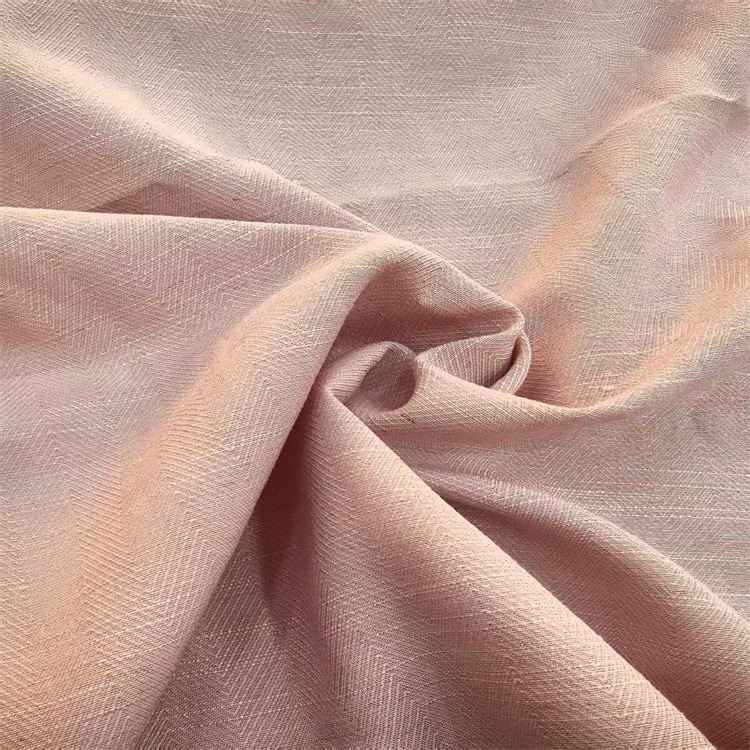 Spot Spring and Summer Rayon Tencel Linen Herringbone Jacquard Fabric Spring and Summer Women's Shirt Dress Retro Draped Surface