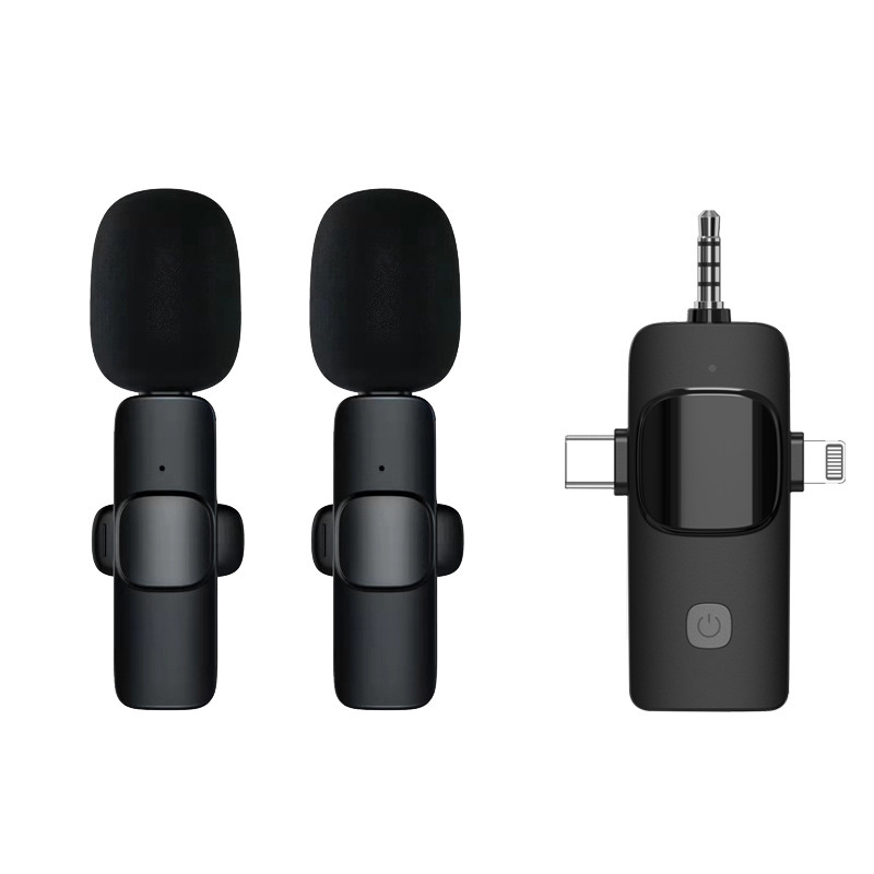 Original wireless collar clip microphone mobile phone outdoor shaking audio and video recording smart radio noise reduction mini microphone