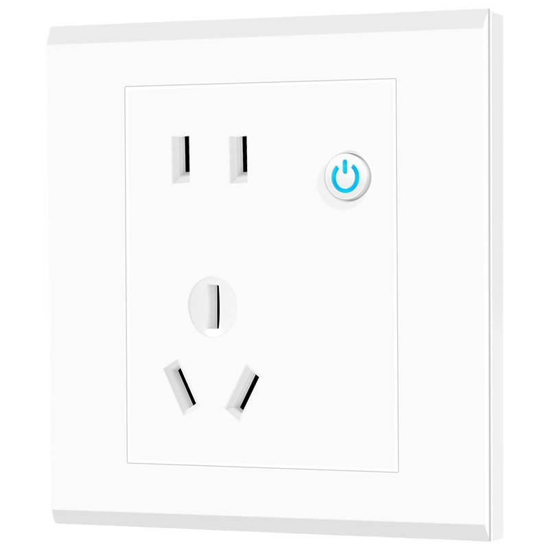 For Tmall Genie 86 type graffiti smart wall socket remote timer switch voice control wifi socket