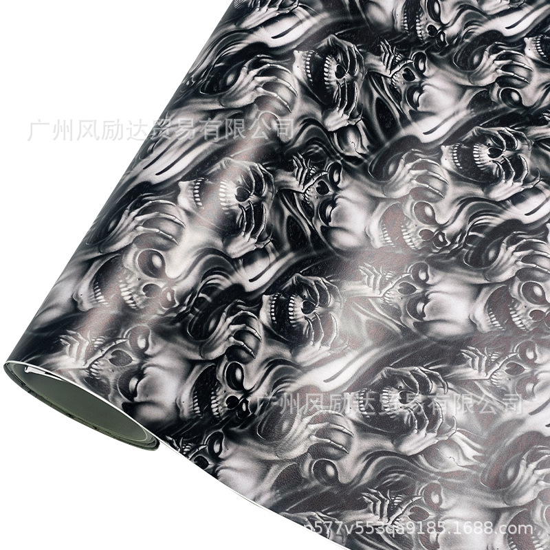 Скелет граффити мультяшная пленка для кузова автомобиля мотоцикла высококачественная пленка камуфляж