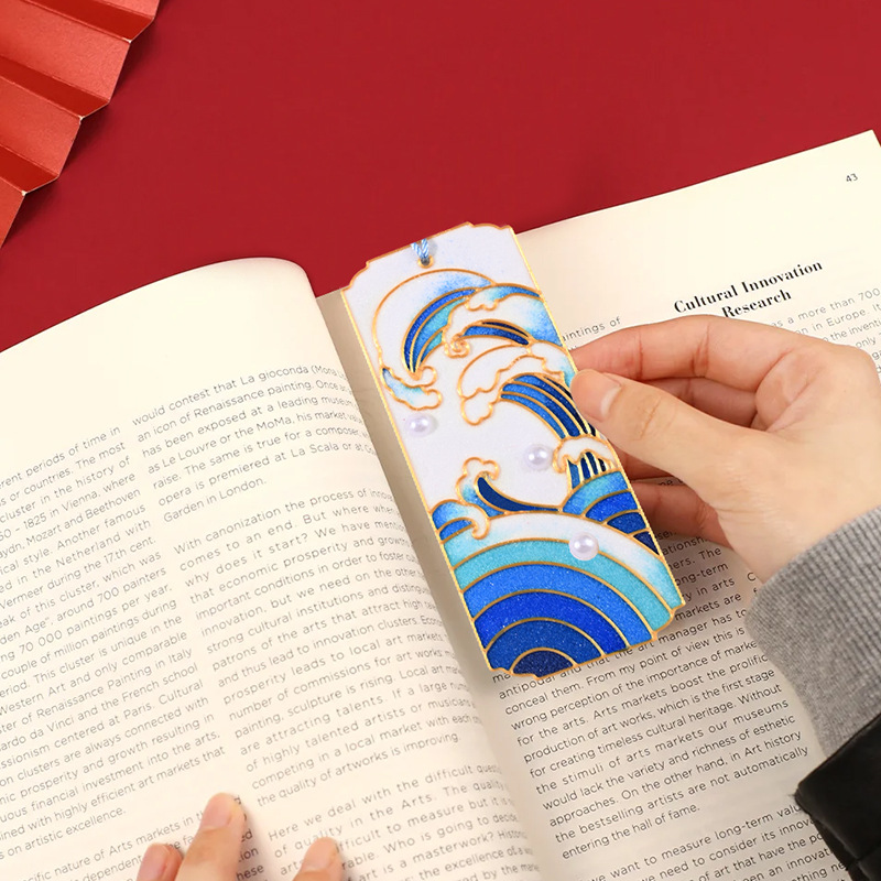 新年手工免掐丝珐琅书签自制景泰蓝挂件廉洁文化元旦diy团建材料