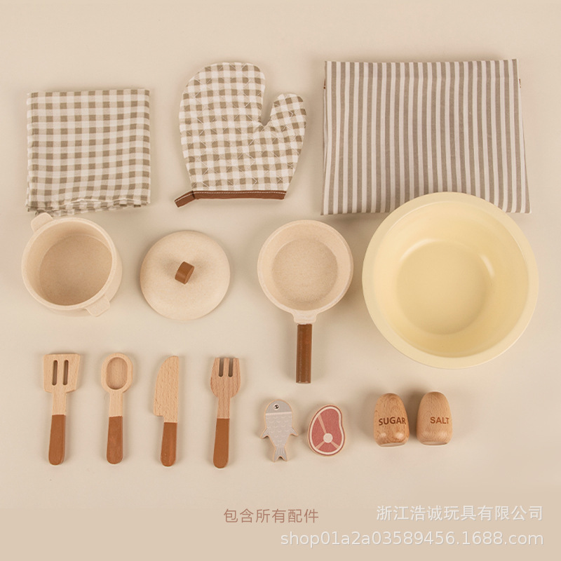 Children's Wooden Doll House Mini Furniture Ornaments Decorative Food Toy Cabinet Props Simulation Play House Kitchen Toys