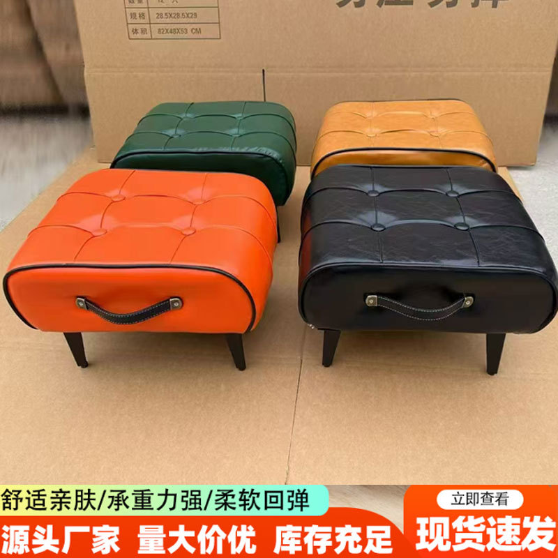 Портативный стул из массива дерева для дома, стул для смены обуви, легкий низкий стул с мягкой подушкой