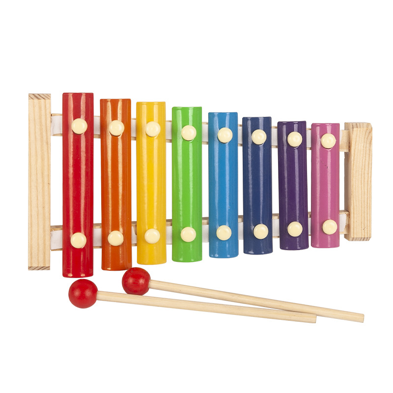 A generation of early childhood children's toys for infants and young children, playing piano, winding beads, beaded sets, columns, clock, Rainbow Tower, twisting worm package