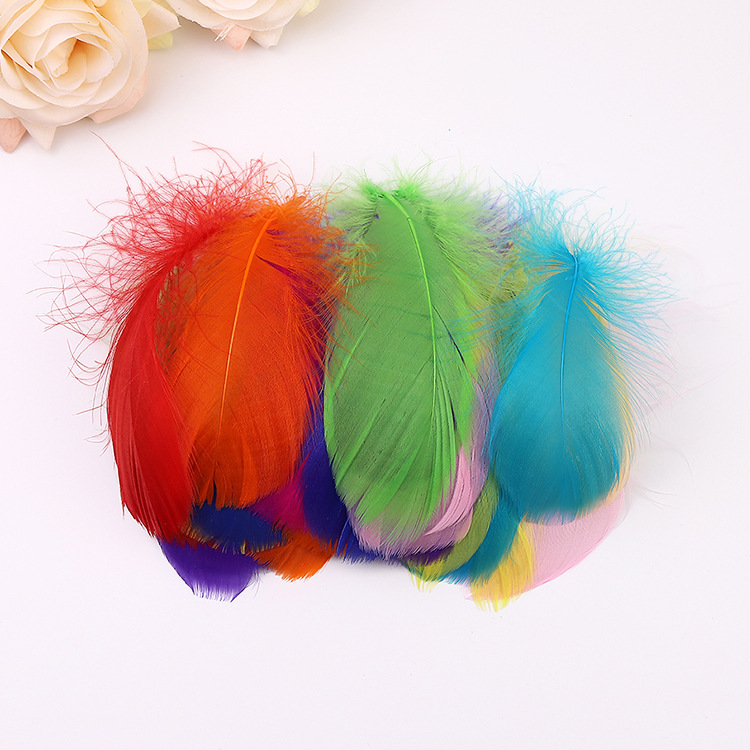 Handmade DIY Colorful Goose Feathers Floating in the Air Dream Catcher Bobo Ball Gift Box Filling Ornaments Decorative Materials