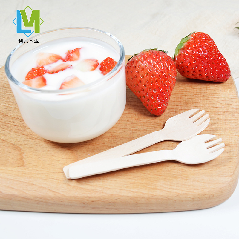 Disposable Wooden Knife, Fork and Spoon Birch Tableware Set Cake Dessert Honey Spoon Biodegradable Wooden Knife, Fork and Spoon