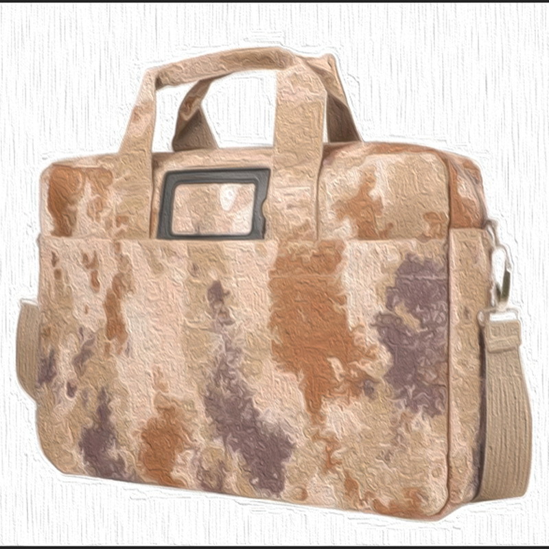 Camouflage Computer Bag Men's Shoulder Briefcase Portable Work Bag Information Bag Waterproof File Bag