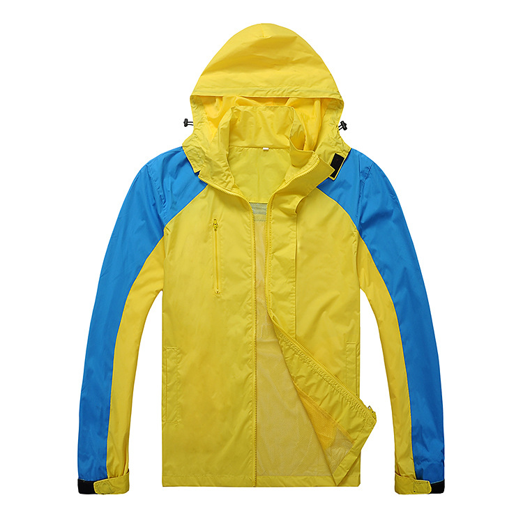 Advertising Windbreaker Color-Blocked Double-Layer Waterproof Windbreaker Men's Factory Corporate Workwear with Logo Printing