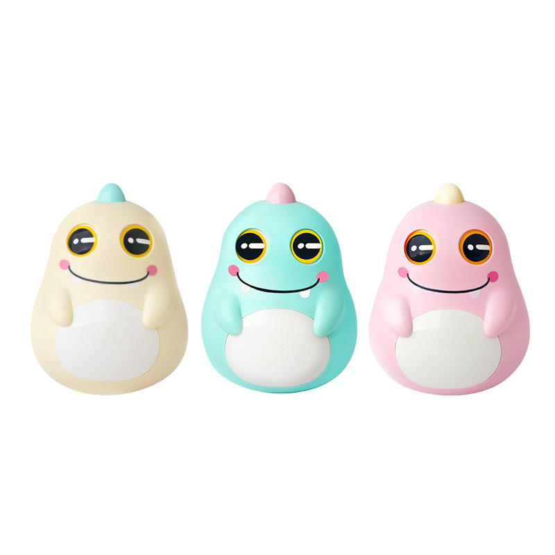 Baby rattle cute swing blink Bell cartoon dinosaur tumbler children gifts hot selling stall toys