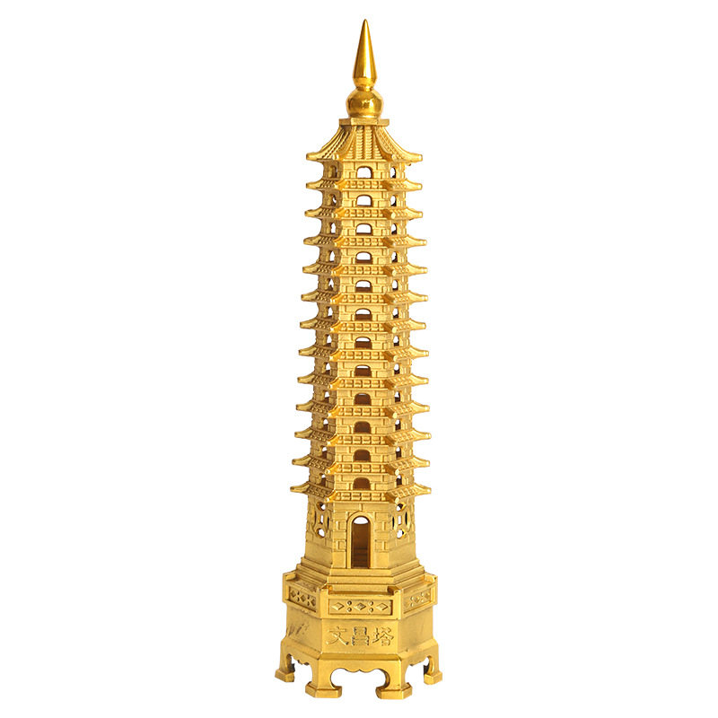 Hongda Full Brass 13-Layer Weigher Wenchang Tower Home Entrance Bronze Tower Gifts Wenchang Tower Ornaments