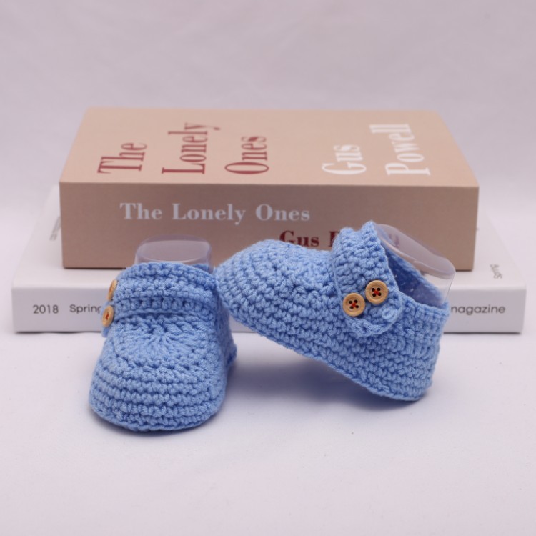 Hand-crocheted baby shoes woven wool baby shoes soft bottom toddler shoes men's and women's shoes socks hand-woven baby shoes