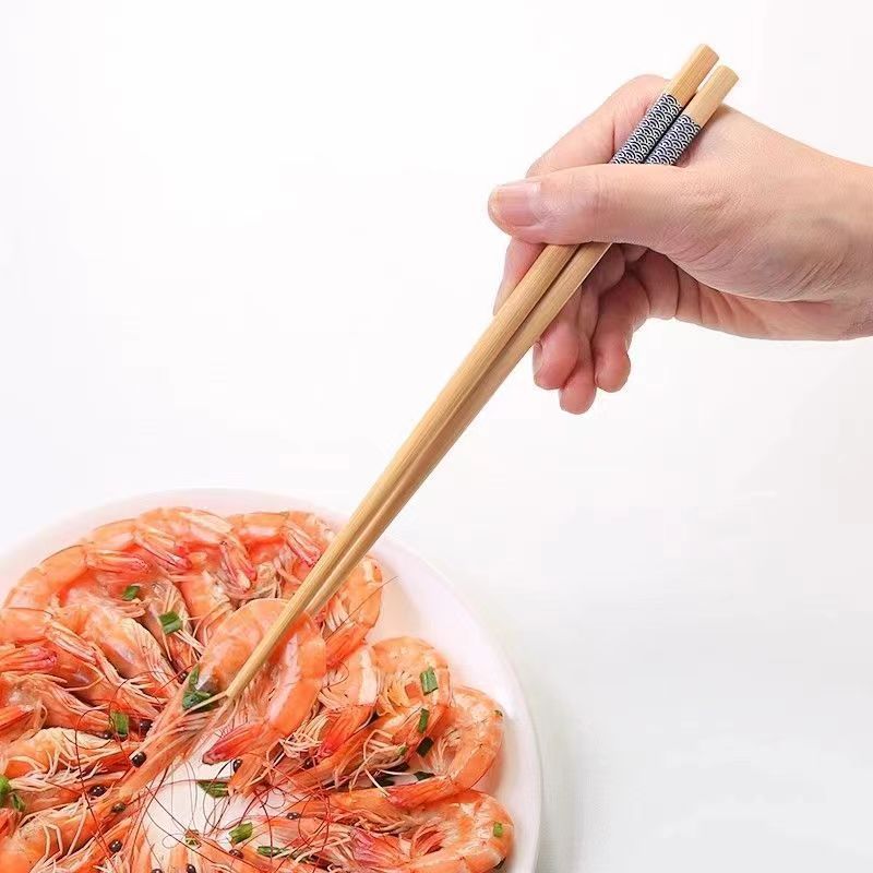 Customized Wholesale Bamboo Chopsticks, Creative Chinese-Style Household Bamboo Chopsticks, High-Value Fish Scale Print Tableware