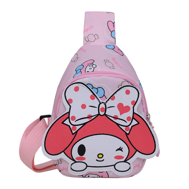 Children's Bag New Cartoon Kulomi Boys' and Girls Chest Bag Cartoon Cute Princess Baby Light Accessories Crossbody Bag