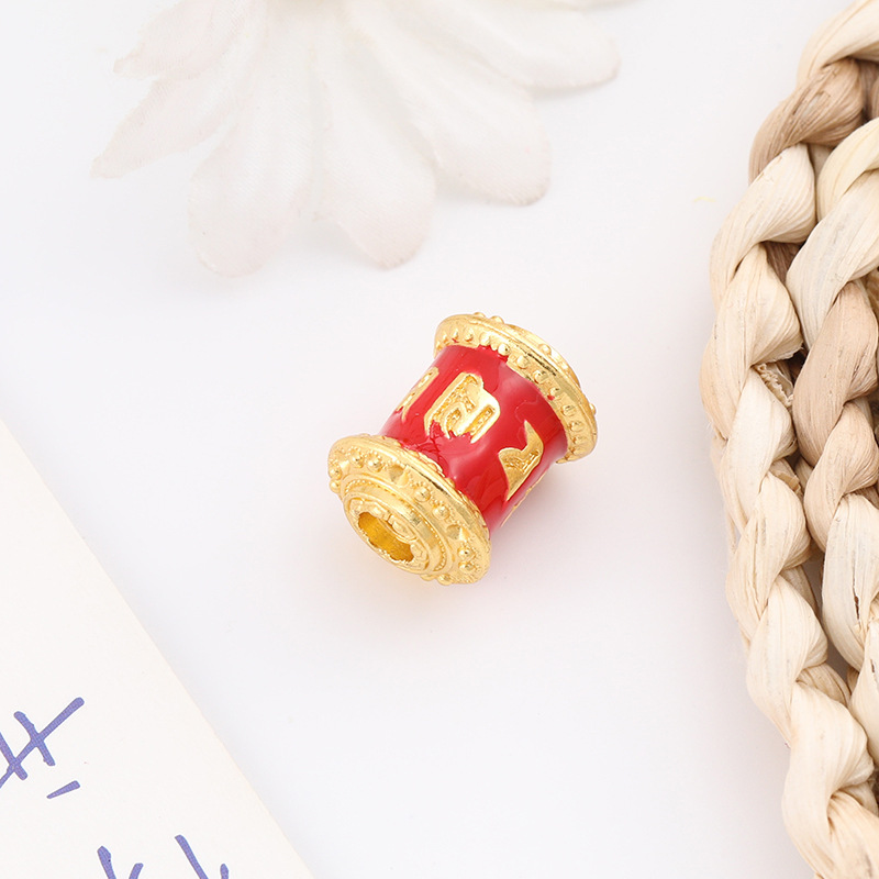 Handmade Prayer Tube Xizang Six-Character Mantra Xizang Jewelry Manufacturer Buddha Amulet Pendant Accessories Car Hanging Pendant Accessories