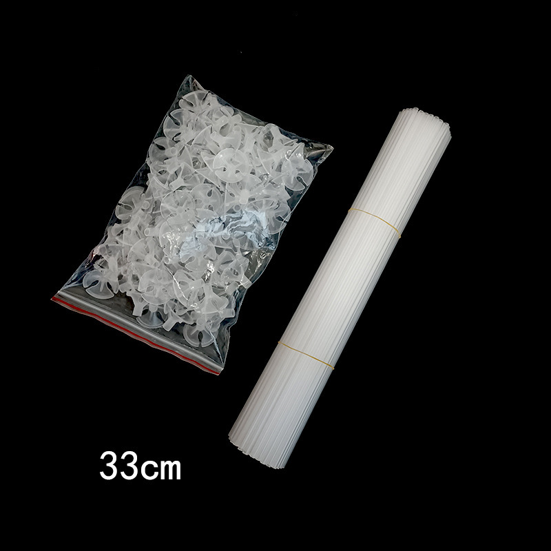 33cm White Balloon Rod Latex Balloon Tow Rod Balloon Fixed Hand Tow Rod Balloon Transparent Rod