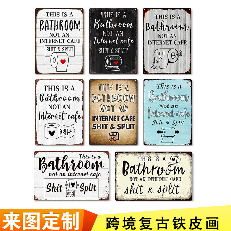 Жестяная картина, декор для стен магазина одежды, декоративная железная картина