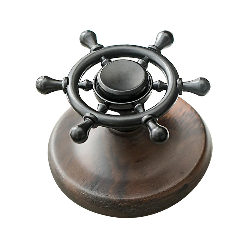 Creative Rudder Ebony Rotating Toy Lid Purple Sand Teapot Lid Bowl Accessories Lid Pot Holder Tea Ceremony Ornaments
