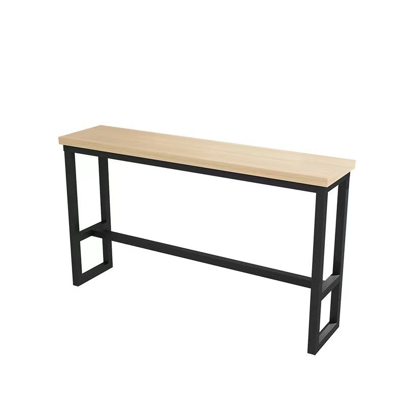 Modern Simple Solid Wood Bar Chair Milk Tea Shop Bar Cafe Casual Bar Counter Window High Table and Chair Combination