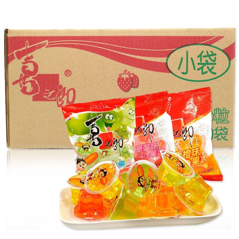 Xizhilang Jelly Whole Box 90g* Bag Fruit Flavor Bulk Stall Snacks Childhood Nostalgic Kidsren's Snacks Wholesale