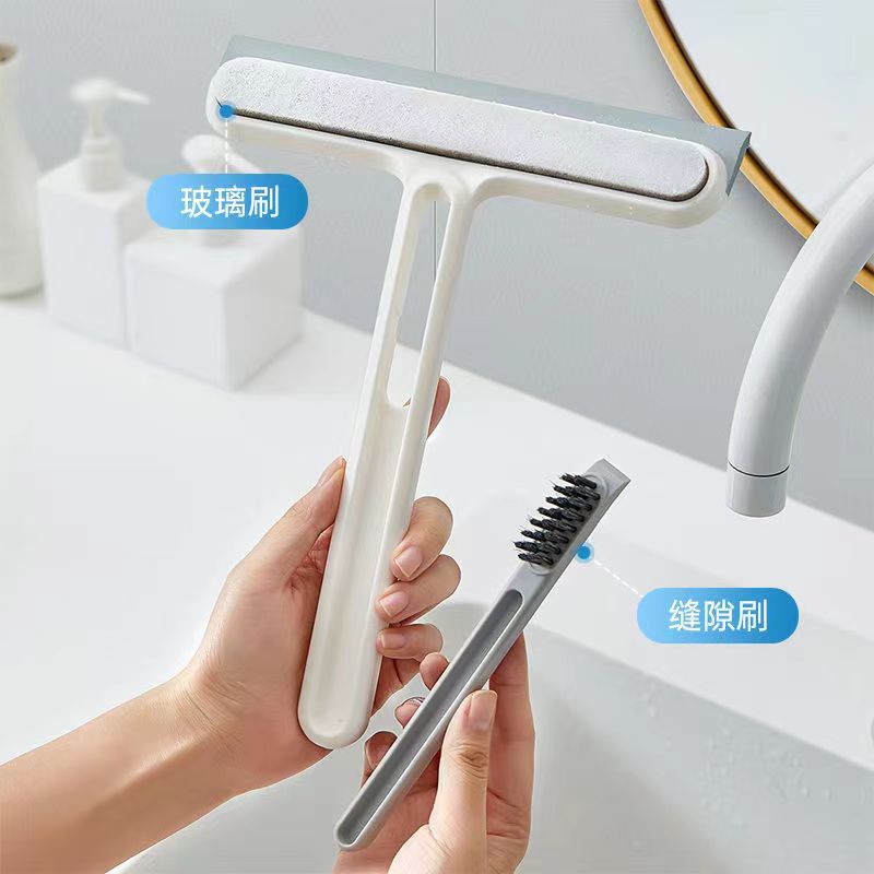 Glass Scraper Household Wiper Wiping Glass Artifact Double-sided Cleaning Multifunctional Window Brush Wiping Glass Scraping