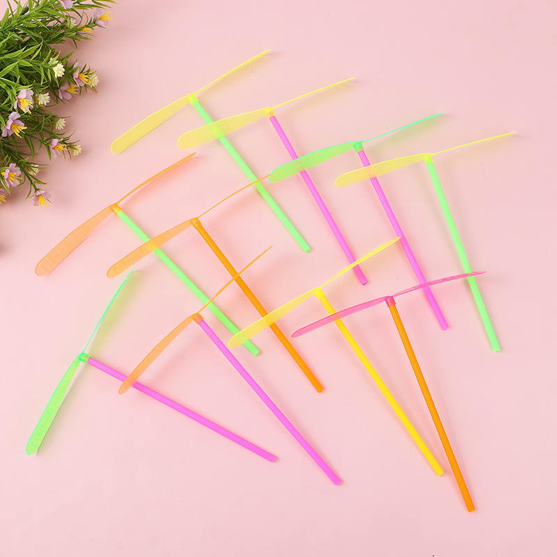 Non-luminous bamboo dragonfly double flying leaf small Frisbee flying sky fairy classic nostalgic toy wholesale stall small gift