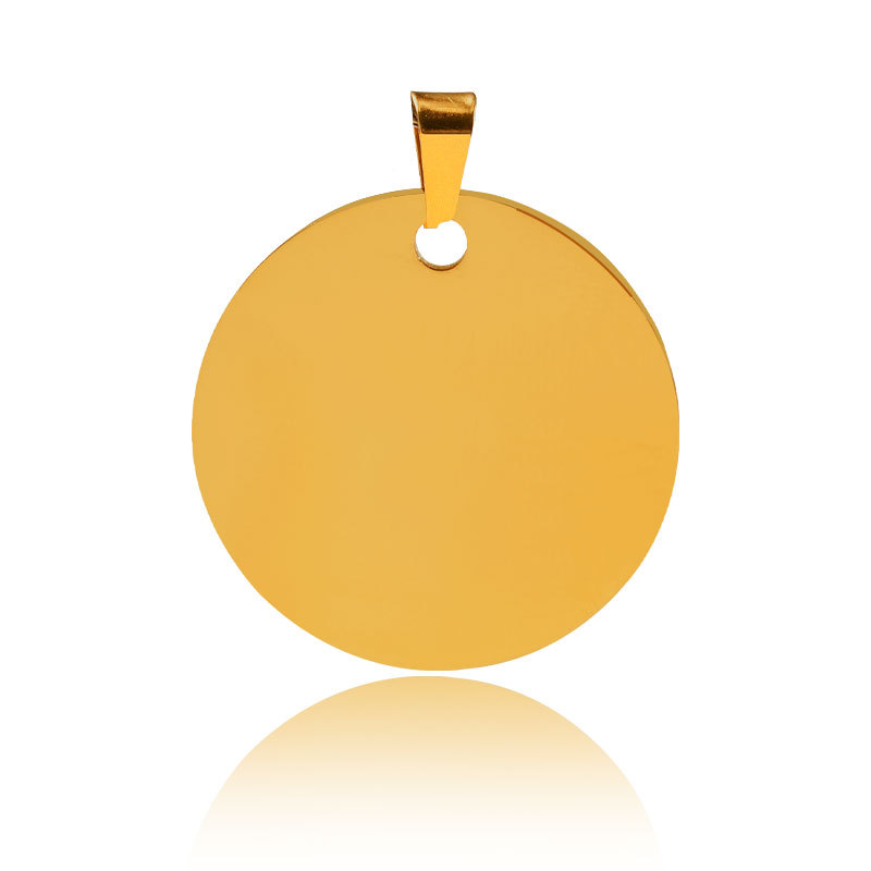 Cross-border gold and silver black military tag tag laser engraving stainless steel blank material ID tag pendant wholesale