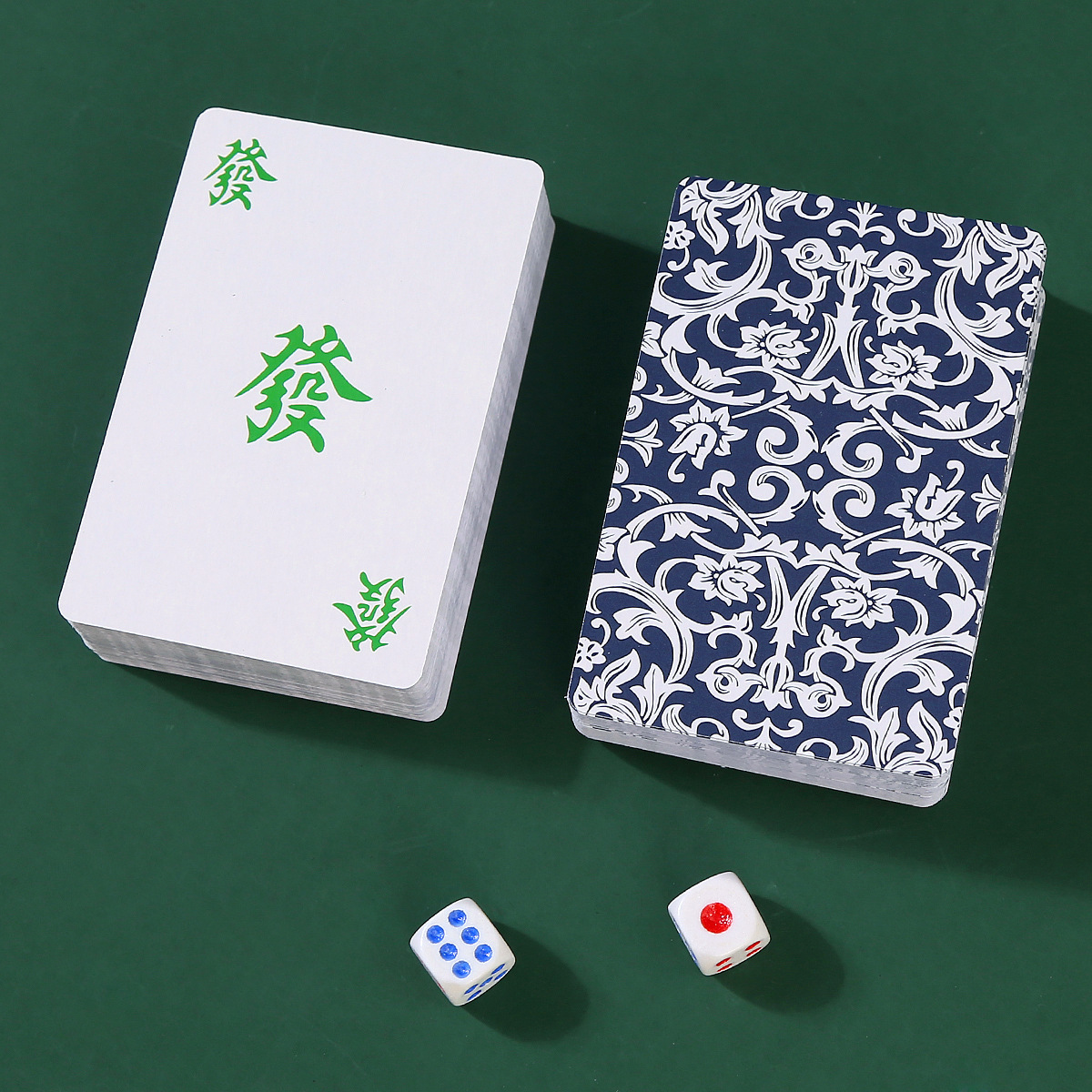 Mahjong Playing Cards Waterproof Portable Mahjong Cards Home Solitaire Mahjong Travel Simple Waterproof Thickened Playing Cards