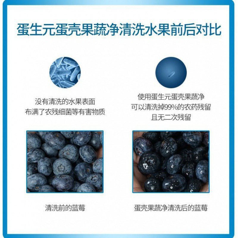 Eggshell fruit and vegetable net fruit and vegetable cleaning agent to remove pesticide residues detergent wash fruit and vegetable pregnant baby bottle cleaning powder special