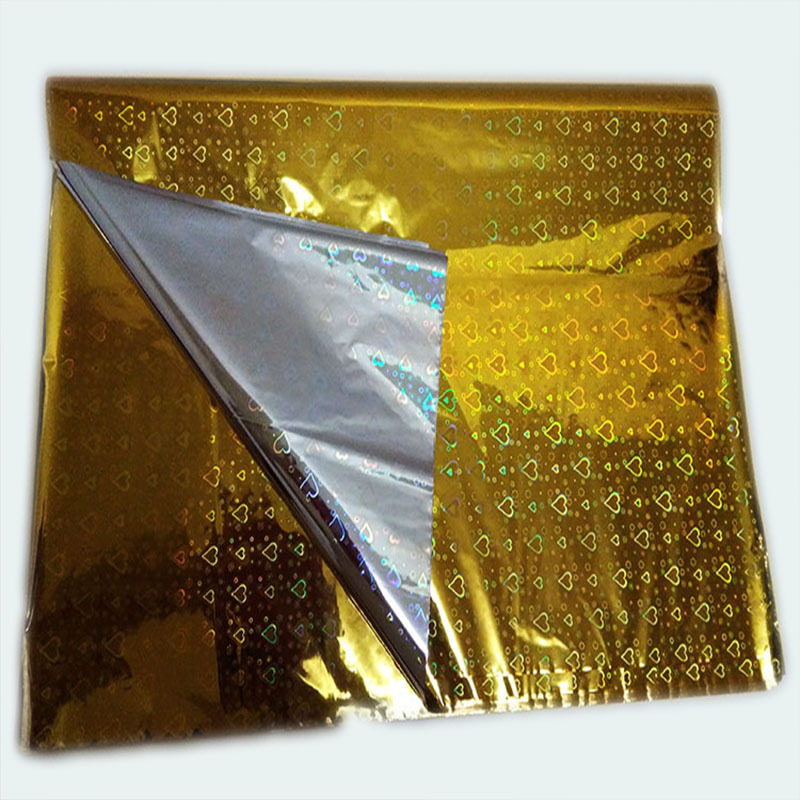 Golden wrapping paper 70*100cm laser paper glossy paper gift box plastic paper flash paper batch send flower