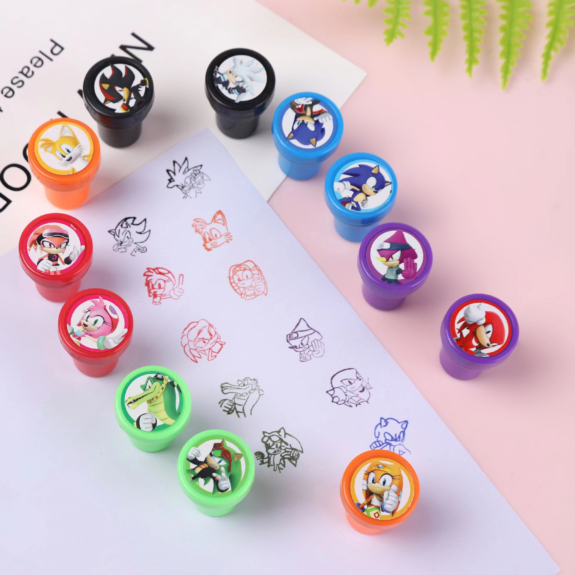 Cross-Border 12 Pictures of Various Seals, Cartoon Animation Seals, Spider-Man, Stitch, Mickey Sonic Cartoon Seals