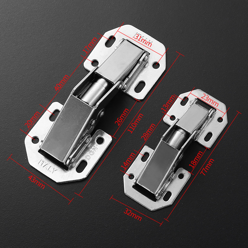 Five Trees 3 Inch 4 Inch Thickened Open Bridge Frog Hinge Punch-Free Slot Pumple Cabinet Door Mahjong Table Hinge