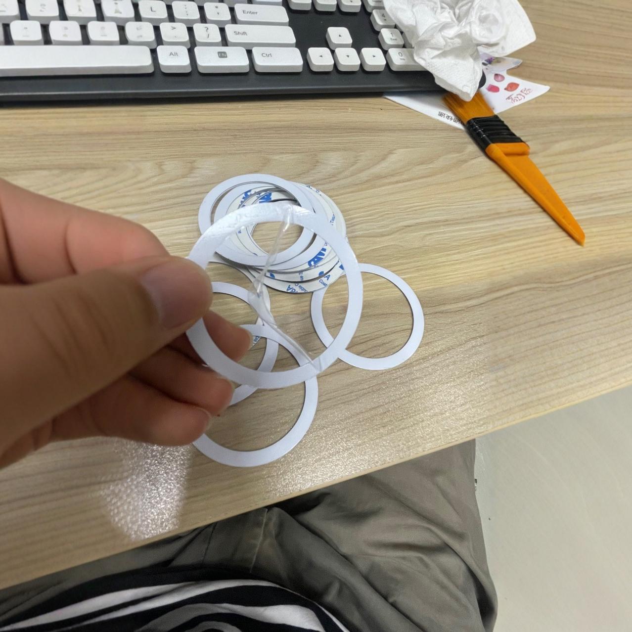 Магнитный держатель для мобильного телефона магнитное кольцо белая шелкография с ламинацией и клеевой основой без магнитного железного кольца