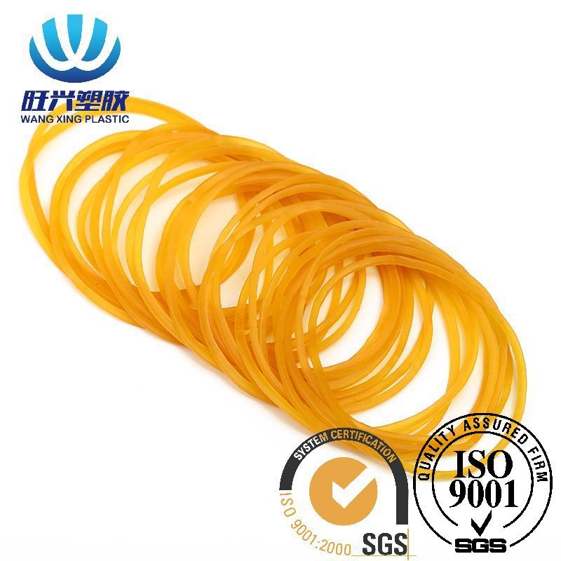 Customizable Vietnam high elastic color natural rubber band office packaging bundled yellow transparent rubber ring wholesale