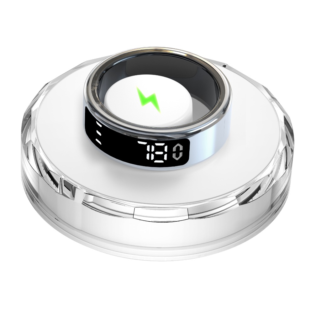 SY01 smart ring with display touch charging stand page turning photo smart ring heart rate blood oxygen sleep