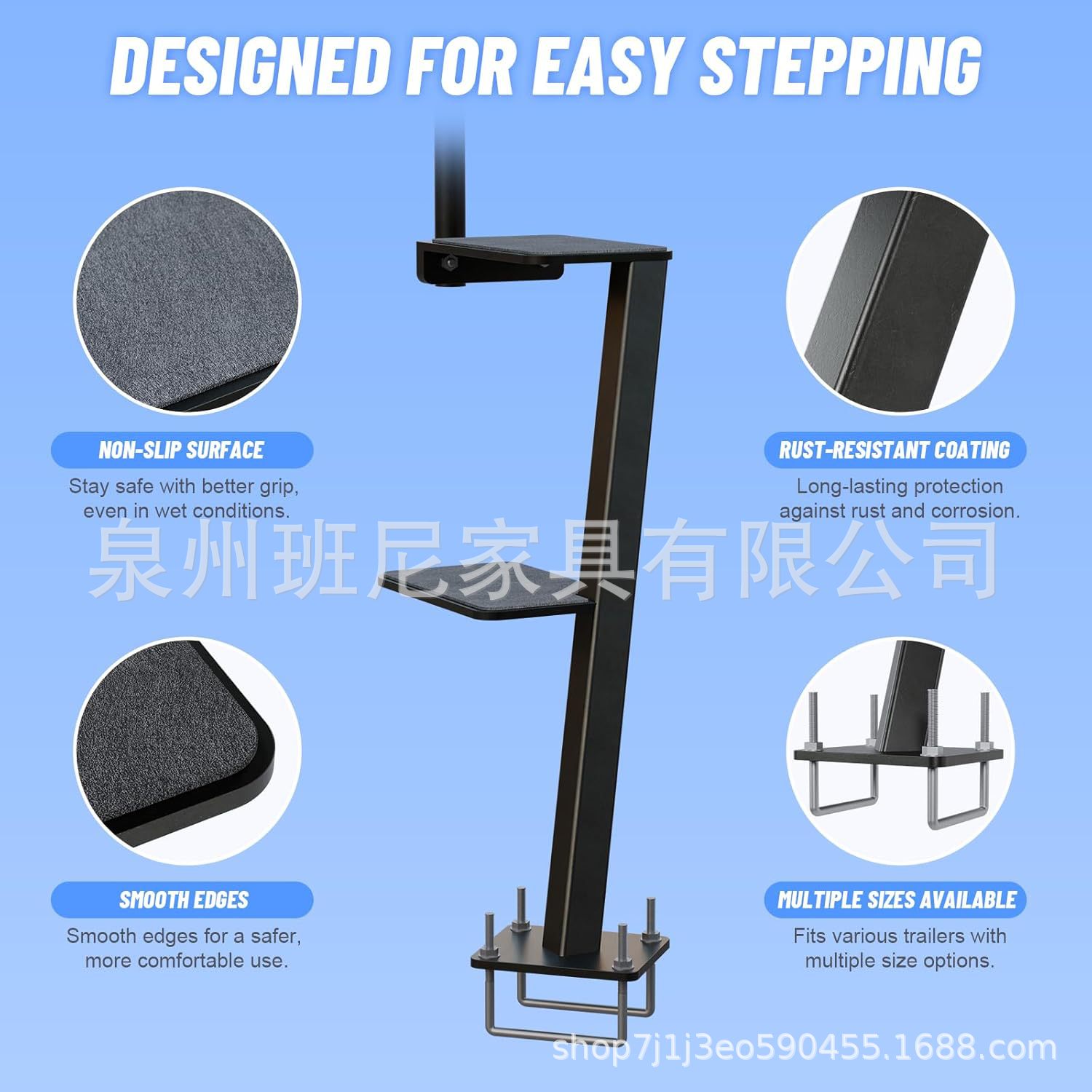 Amazon Cross-border Outdoor Boat Trailer Step Freestanding Handrail