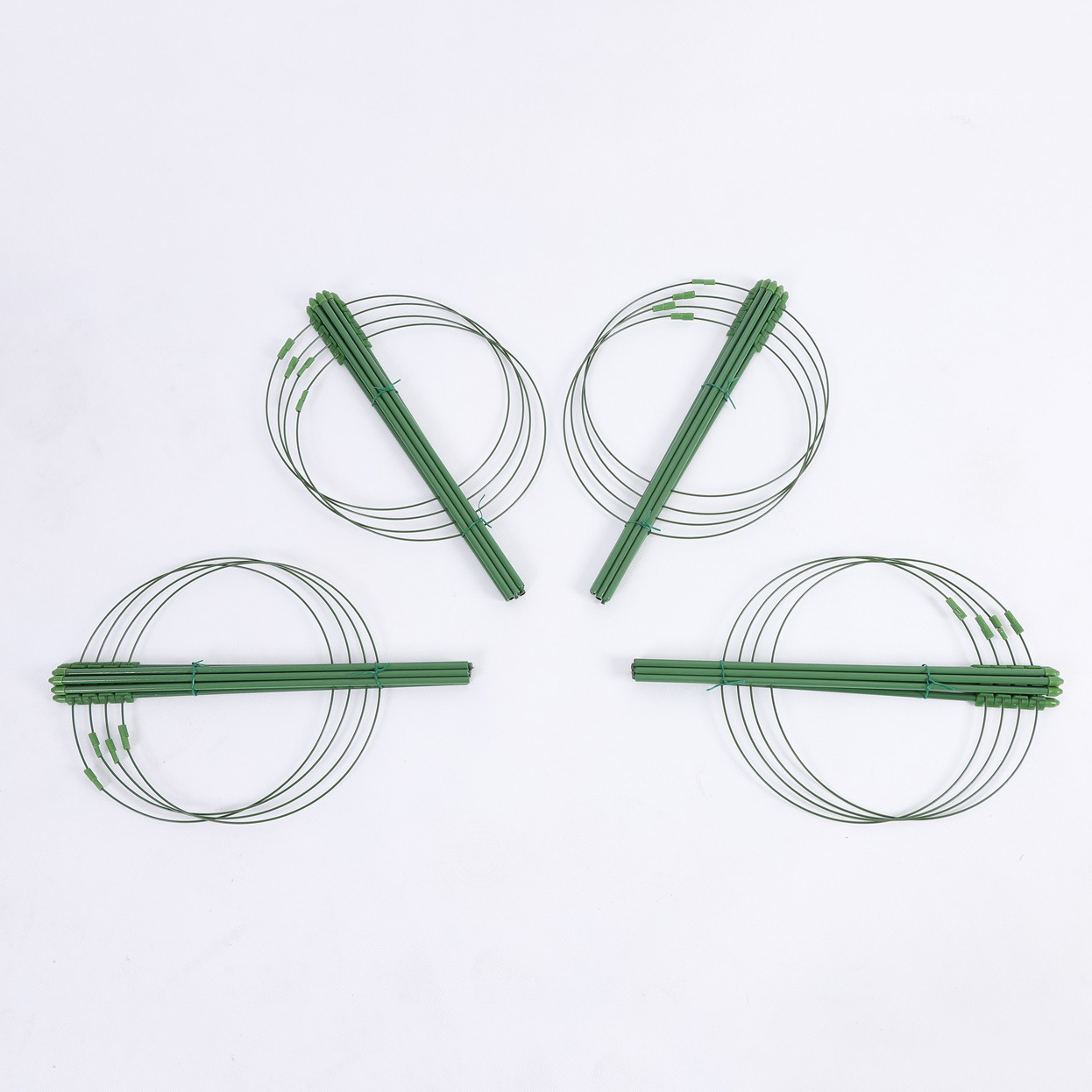 Wrought Iron Climbing Frame Iron Ring Flower Bracket Clematis Rose Climbing Plant Flower Bracket Plastic-covered Insert Rod Bracket