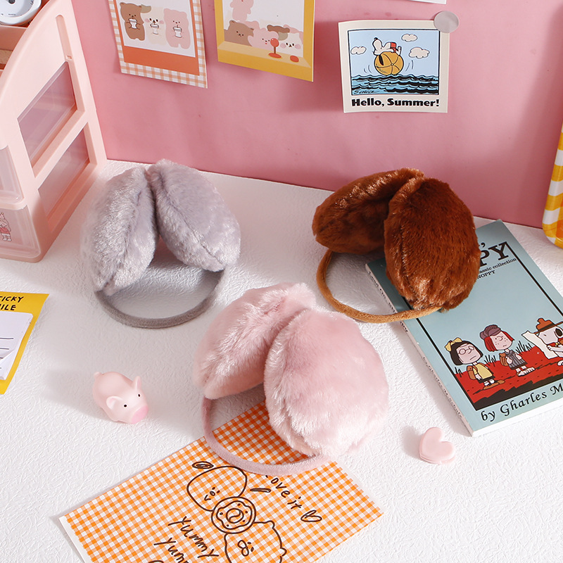 Earmuffs Winter Windproof Warm New Women's Men's Student Earmuffs Autumn and Winter Cold-proof Ear Bag Plush Stall