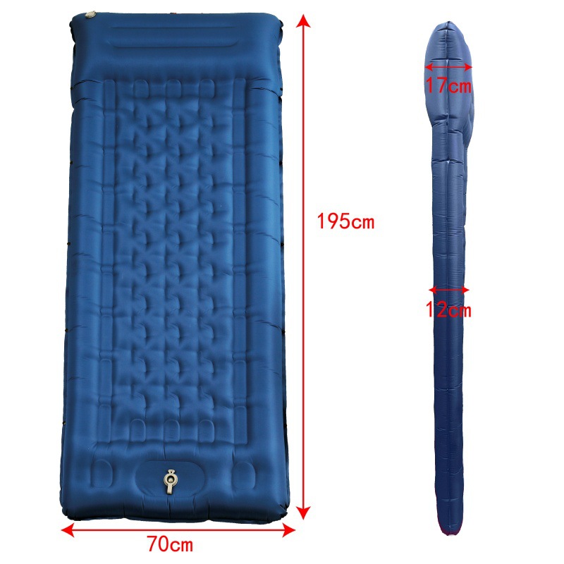 Inflatable Mat for Outdoor Single-Person Camping, Foot-Operated Inflatable Bed, High R-Value Inflatable Mattress, Air Mattress Specifically for Camping